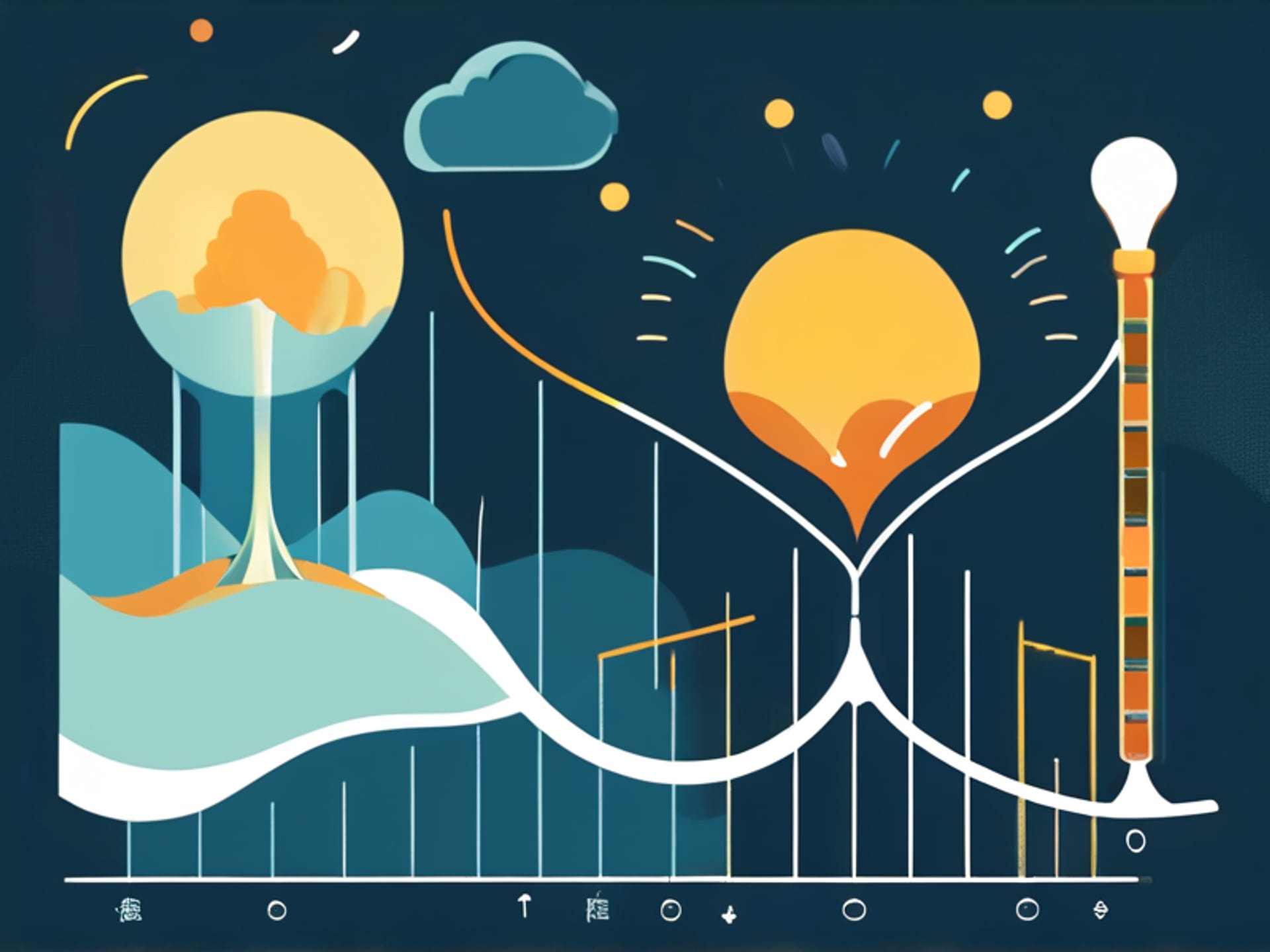 Midjourney prompt: Modern minimalist flow chart illustration explaining tax withholding versus freelance income. W2 employee with automatic tax river vs. a gig worker with unpredictable, bursting water balloons of income, contrasting colors, clean lines